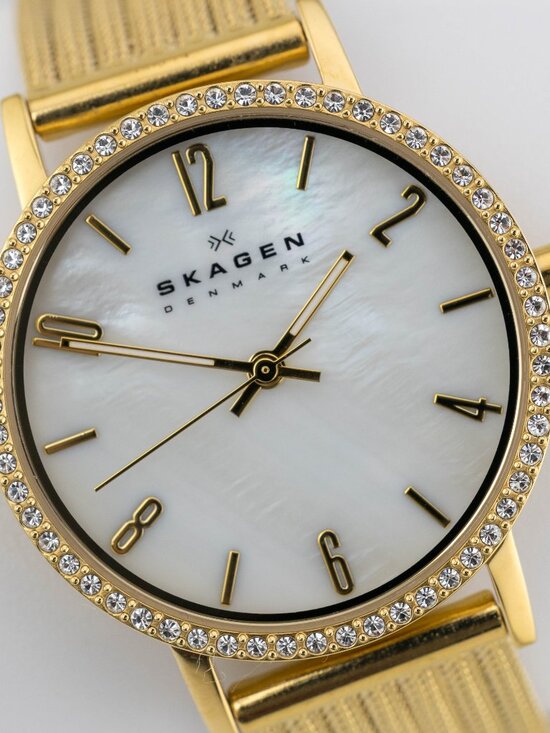 Skagen Denmark 922SGGG Gold-Tone Quartz Analog Women\'s Watch New Battery main image 4